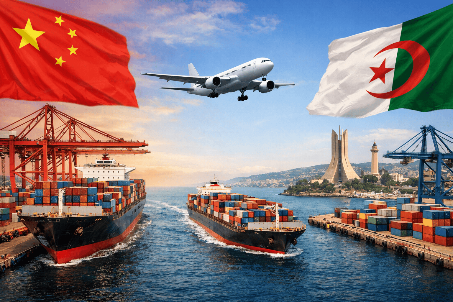 شحن البضائع من الصين للجزائر