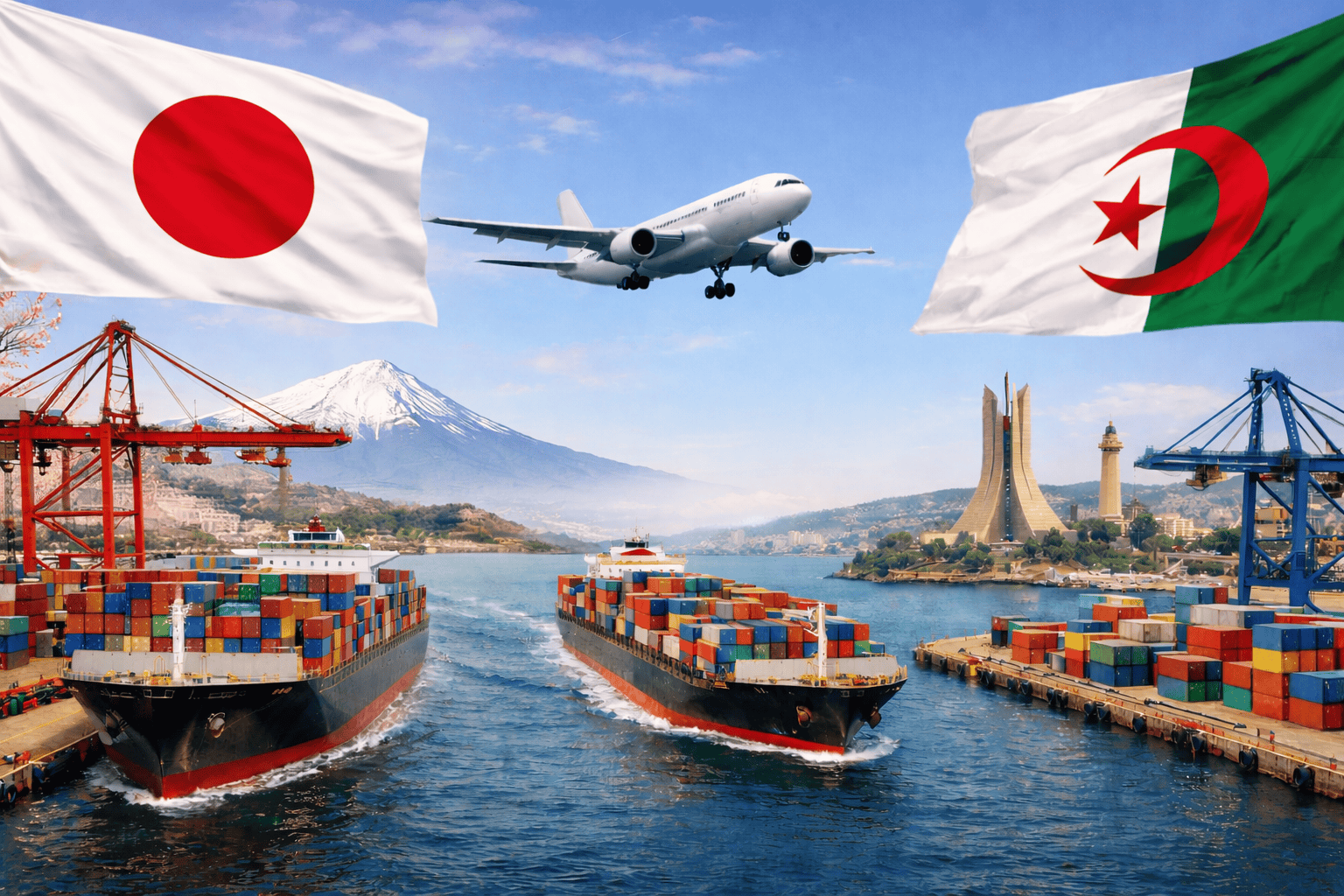 شحن البضائع من اليابان للجزائر