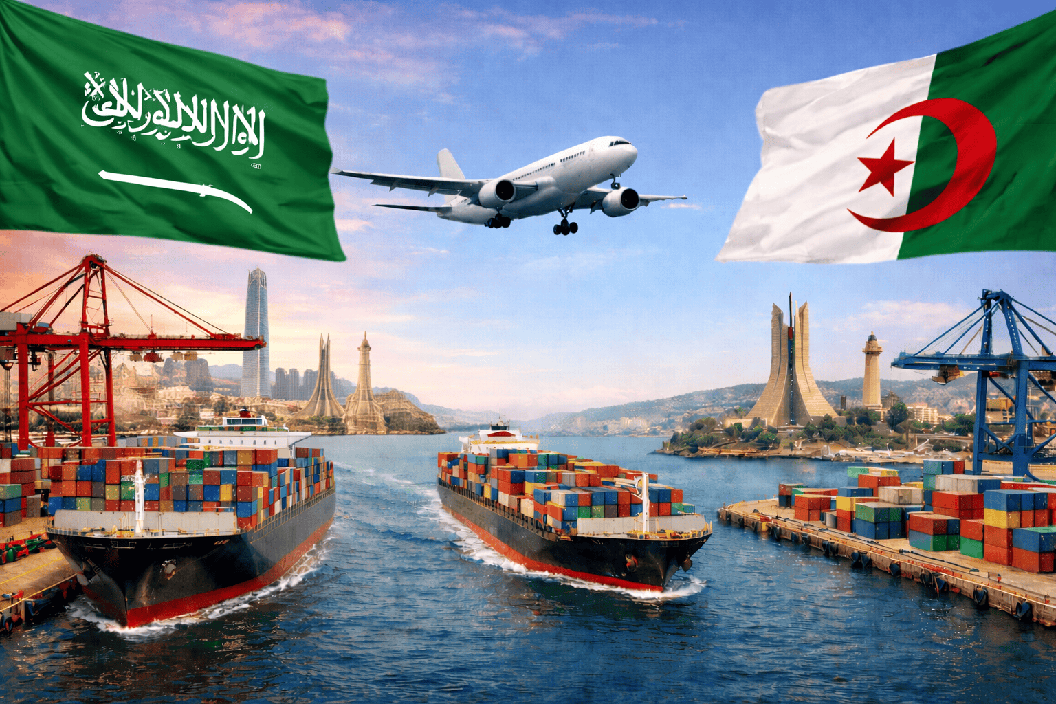 شحن البضائع من السعودية للجزائر