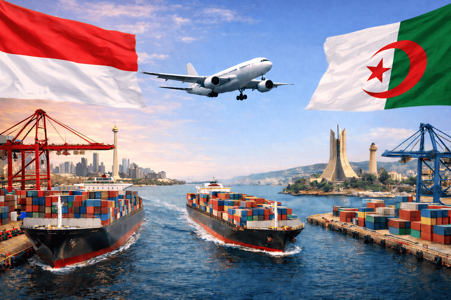 شحن البضائع من إندونيسيا للجزائر