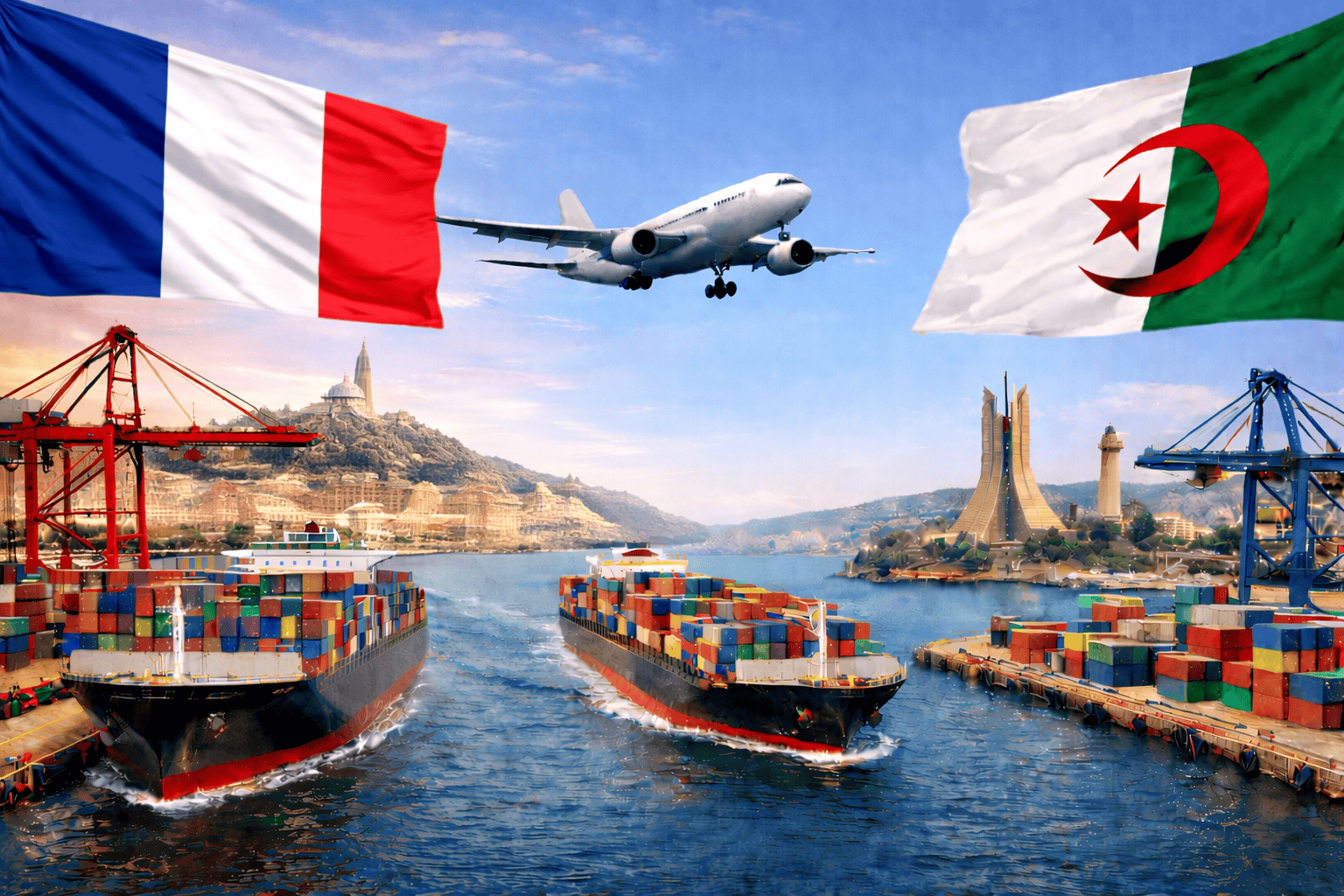 شحن البضائع من فرنسا للجزائر