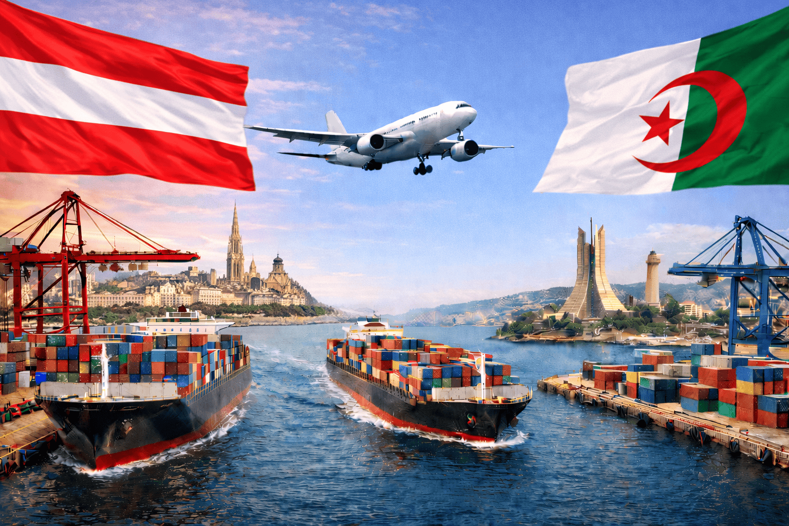 شحن البضائع من النمسا للجزائر