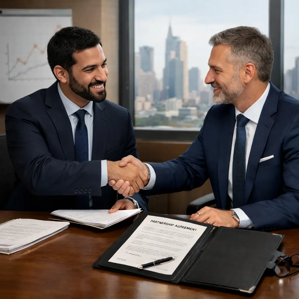 تاجر أبحث عن إبرام صفقة شراكة